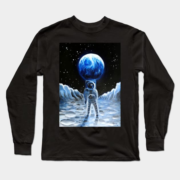 Man on the moon Long Sleeve T-Shirt by CORinAZONe